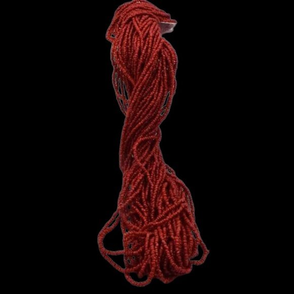 Vintage Multi Strand Coral Bead Statement Necklace 30 Strands - Picture 4 of 6